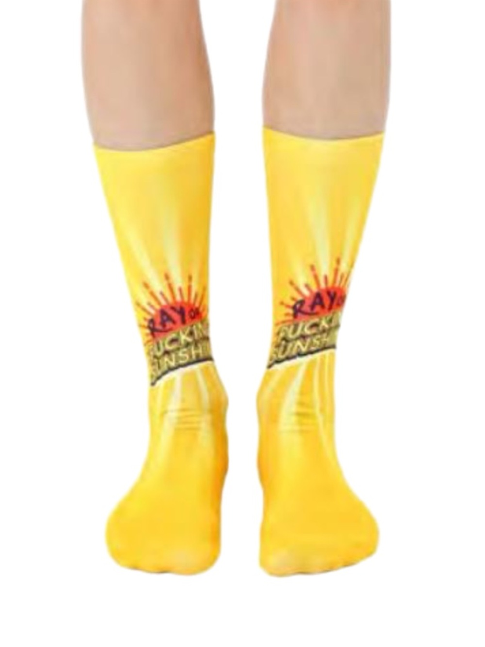 Yellow Graphic Sunshine Crew Socks